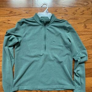 Lululemon merino wool blend base layer half zip,size 14